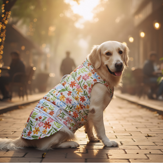 PRINTED ALL-WEATHER DOG JACKETS