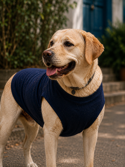 DEEP NAVY DOG T-SHIRT
