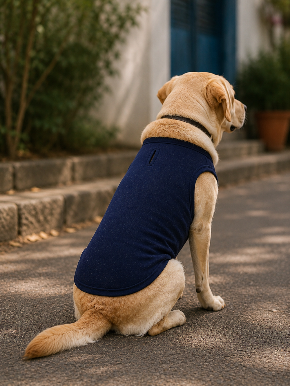 DEEP NAVY DOG T-SHIRT