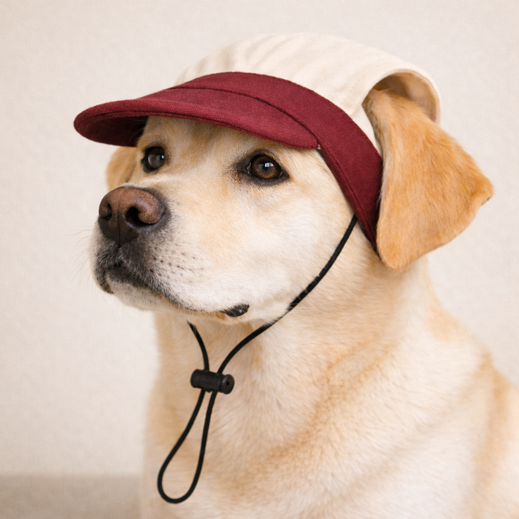 BURGUNDY & IVORY WHITE CAP