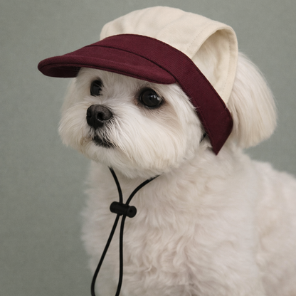 BURGUNDY & IVORY WHITE CAPS
