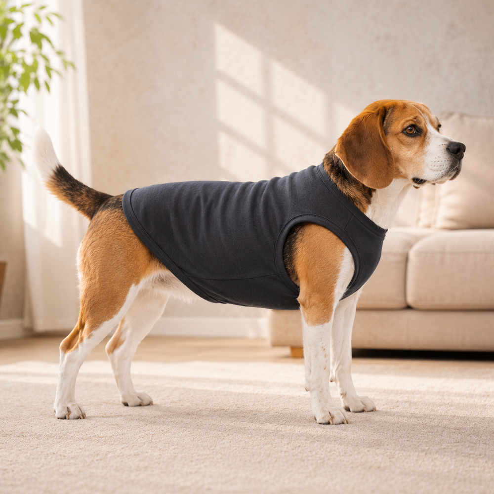 CHARCOAL GREY DOG T-SHIRT
