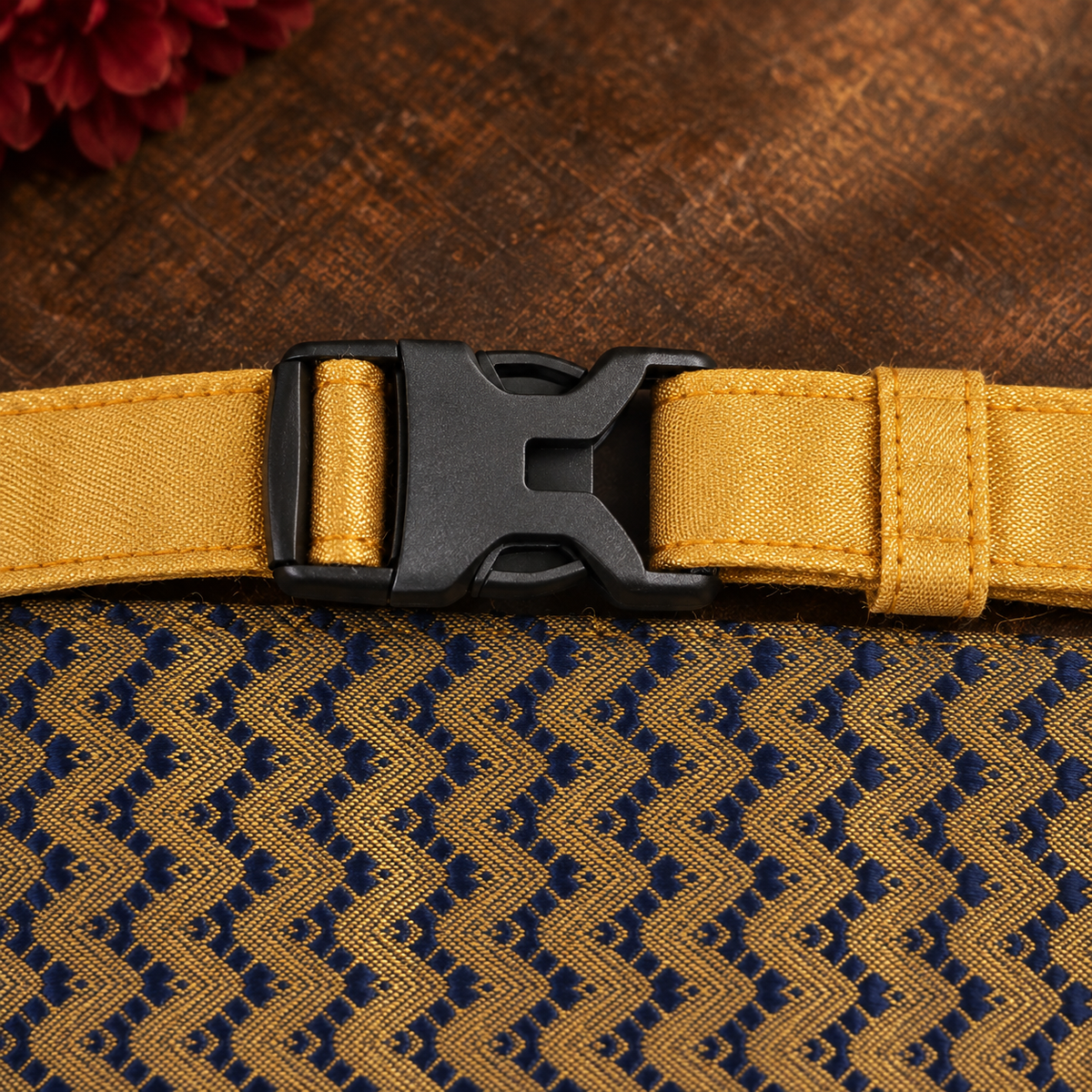Gold & Navy Ethnic Dog Bandana