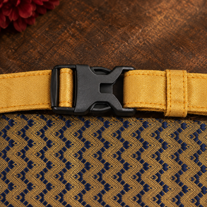 Gold & Navy Ethnic Dog Bandana