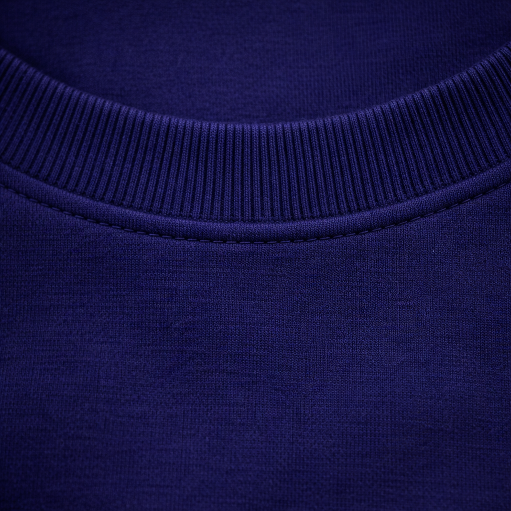 Close-up of a deep navy dog t-shirt