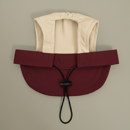 BURGUNDY & IVORY WHITE CAPS