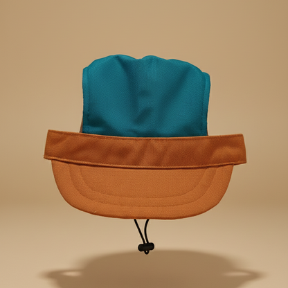 DEEP TEAL & RUST BROWN CAPS