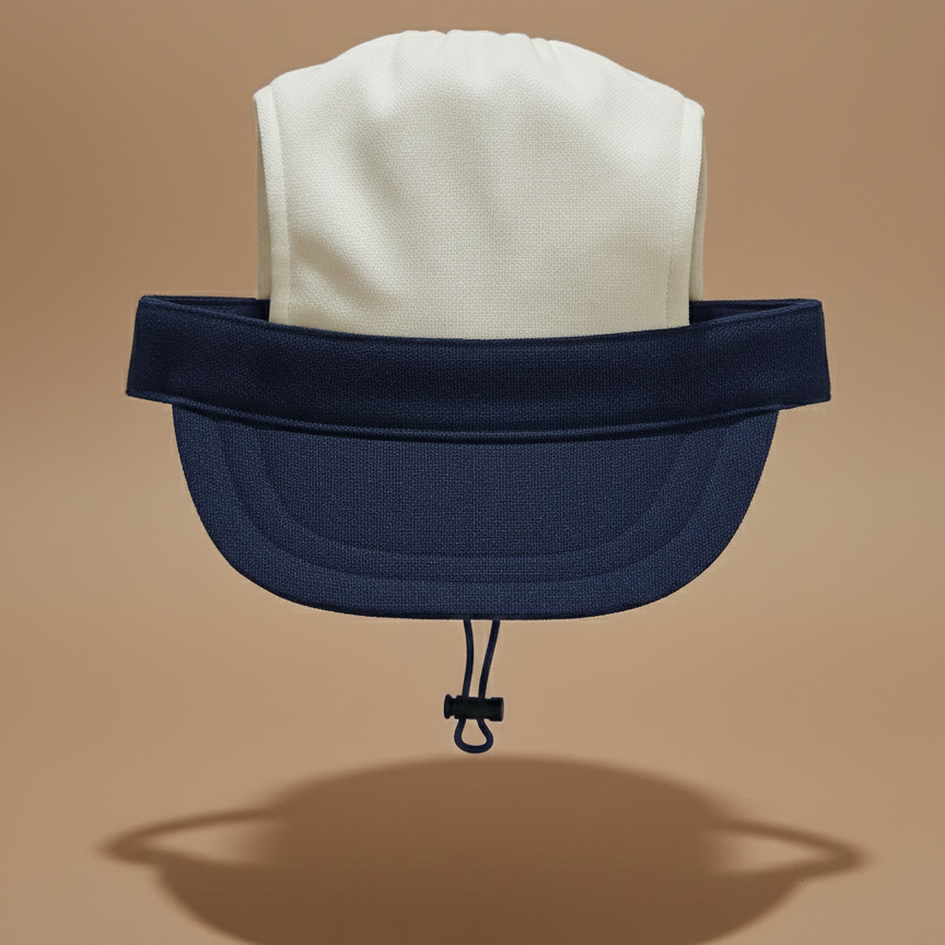 DEEP NAVY & IVORY WHITE CAP