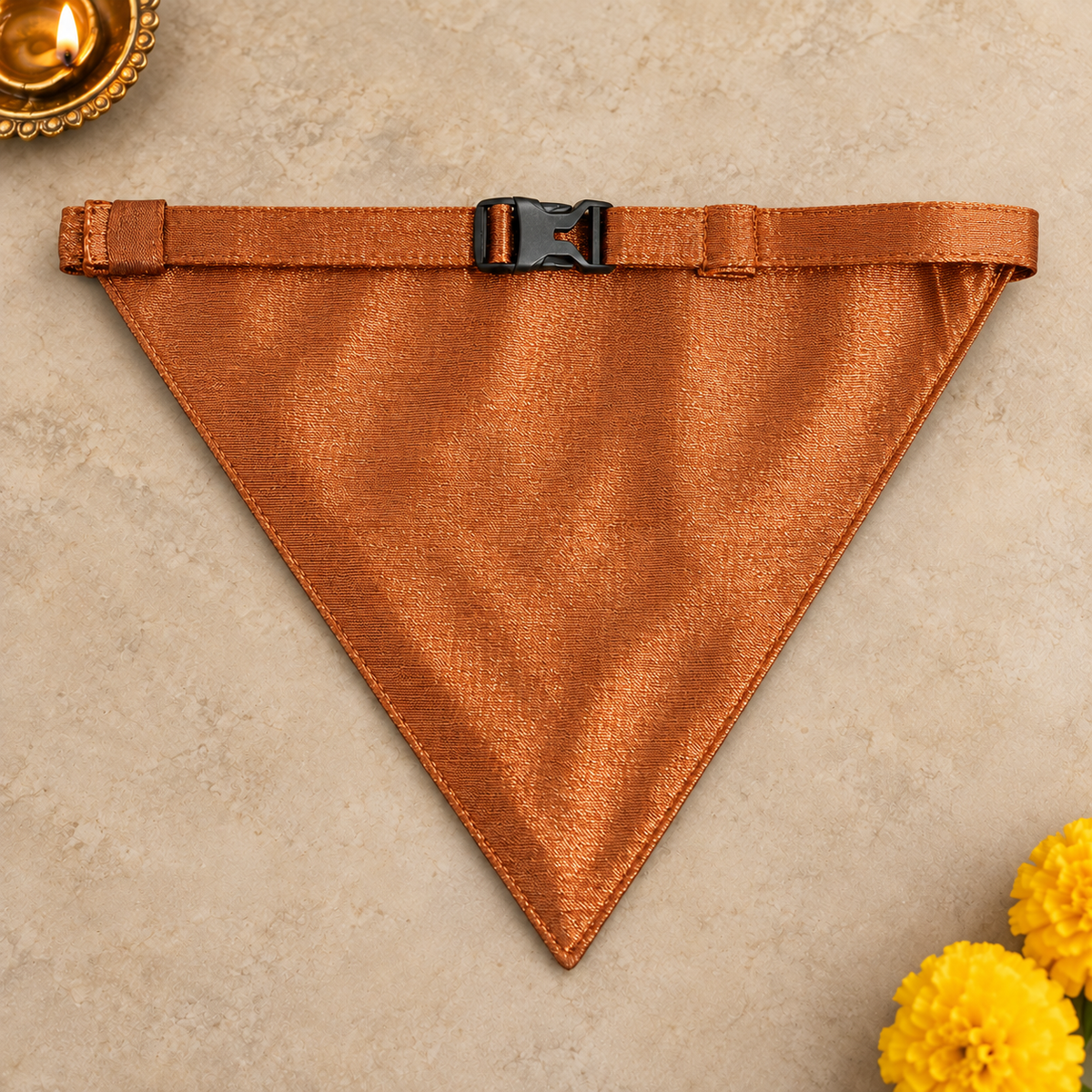 Ivory & Copper Ethnic Dog Bandana