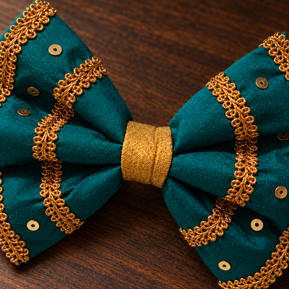 Mayura Detachable Ethnic Dog Bow with Collar