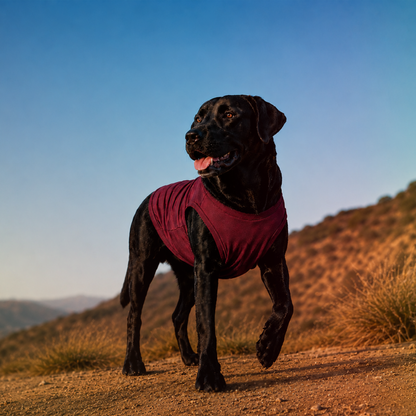 BURGUNDY DOG T-SHIRT